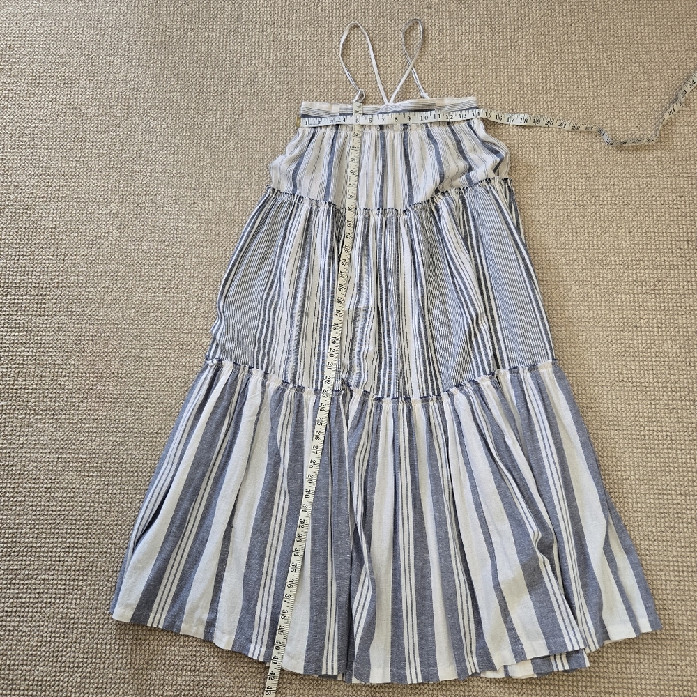 NWOT J CREW Linen Flounced Cover Up Beach Sun Strappy Maxi Dress* White … - Picture 13 of 14